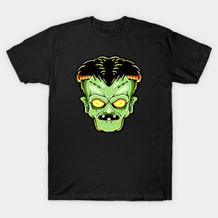 Scary frankenstein head halloween T-Shirt